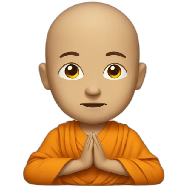 Meditation monk emoji