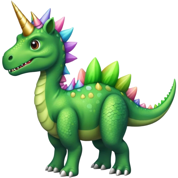 Dinosaur with a unicorn horn emoji