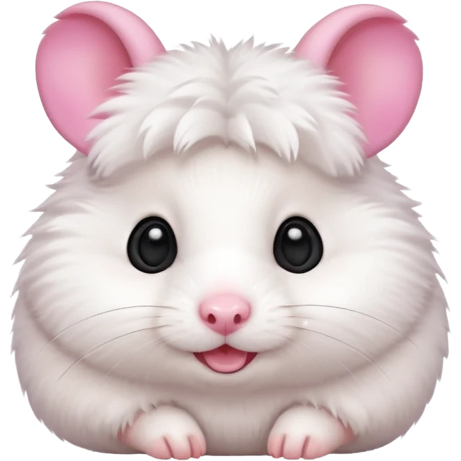 White pretty hamster emoji emoji