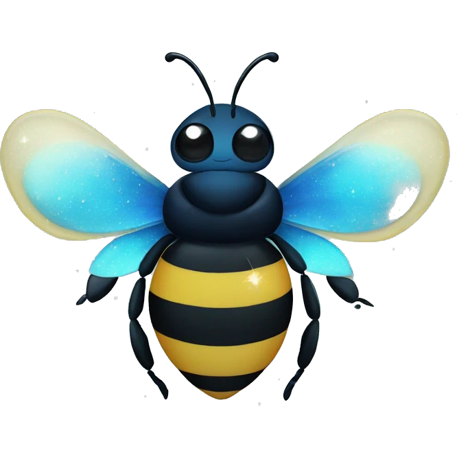 bee with blue sparkles  emoji
