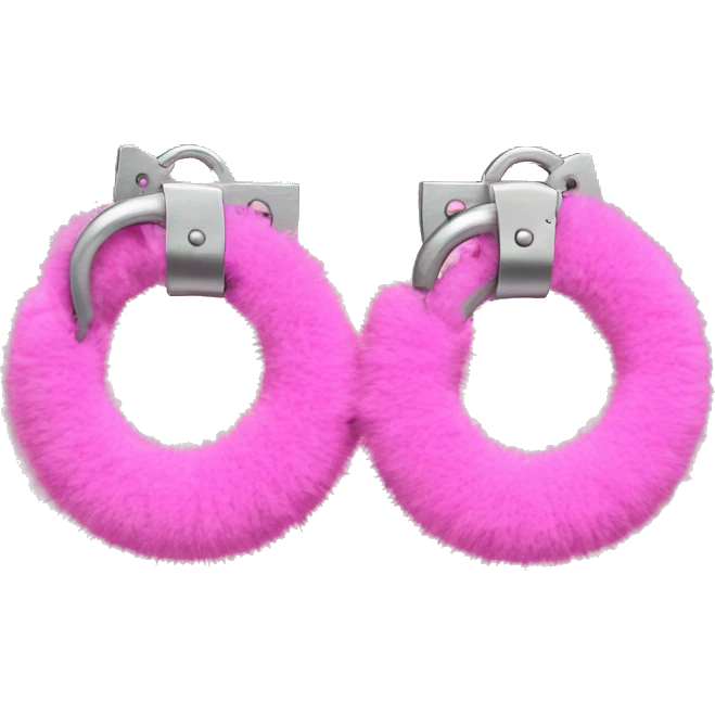 pink fuzzy handcuffs emoji