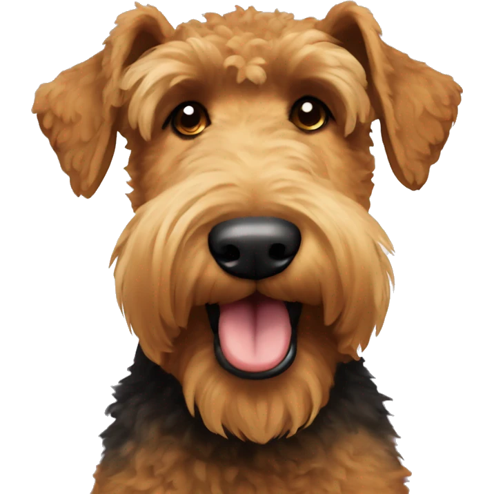 Fluffy Airedale terrier emoji
