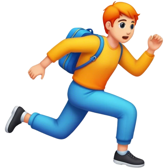 personaje de tumblepop escapando emoji