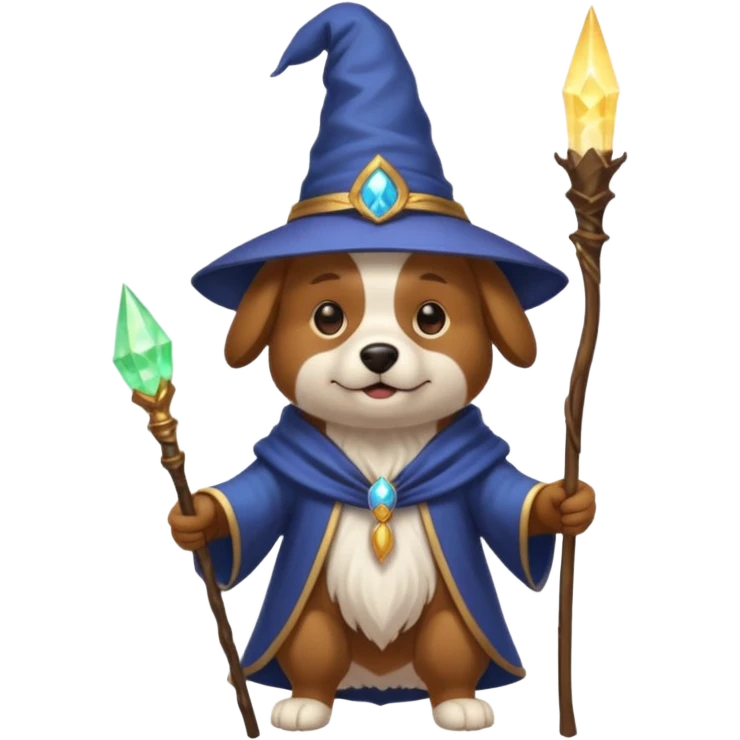 Dog wizard emoji
