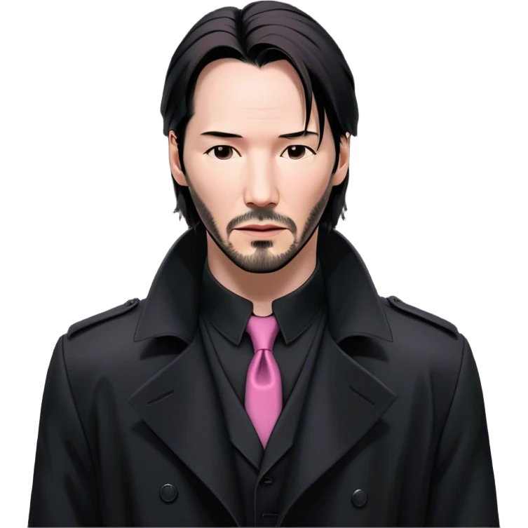 Keanu Reeves Neo Matrix pink emoji