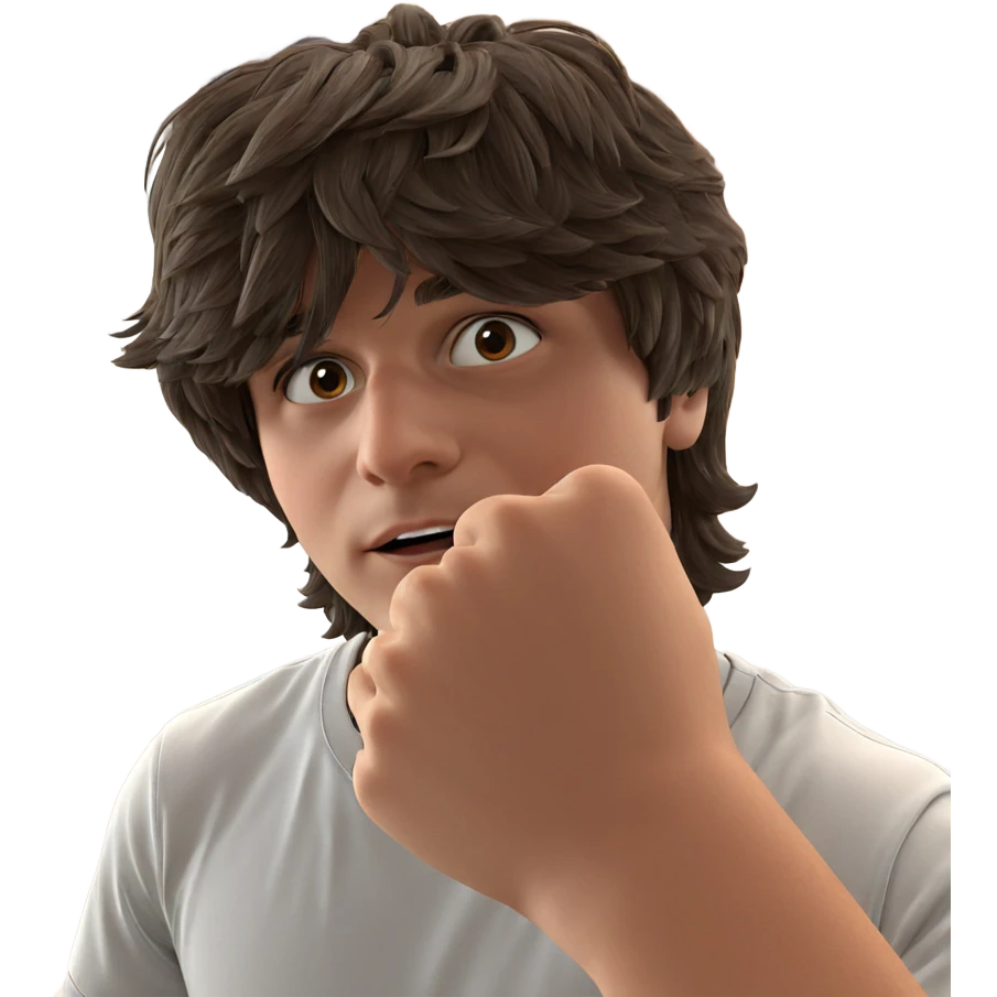 boy against brick wall emoji