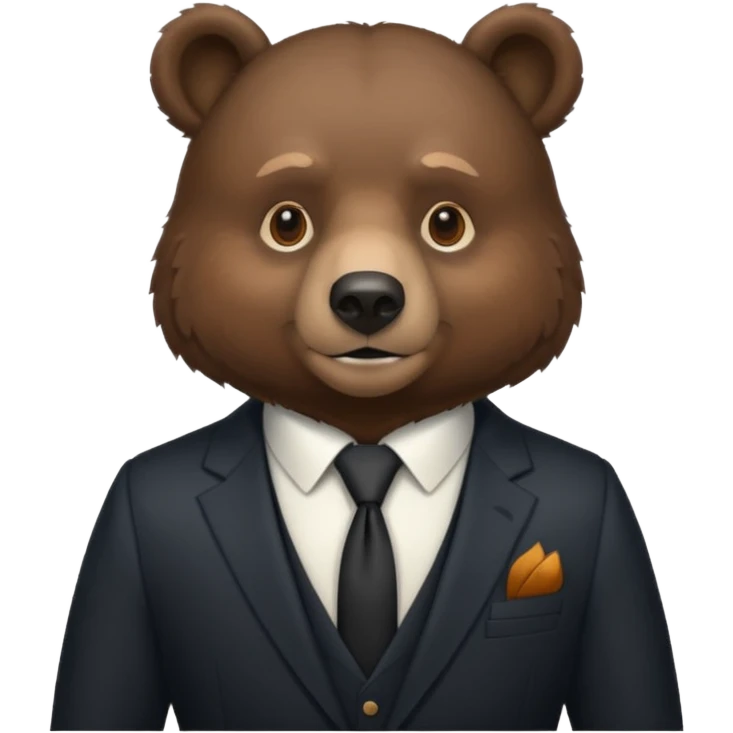 black bear with suit emoji