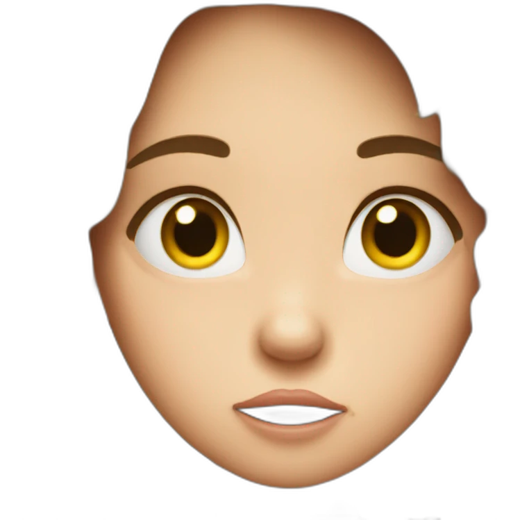 Shocked but also empathetic girl emoji