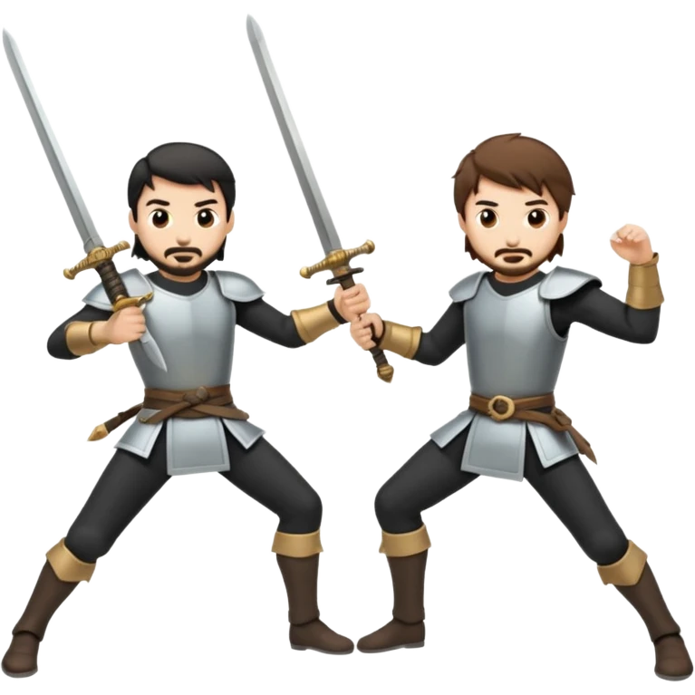 Two guys crossing swords emoji