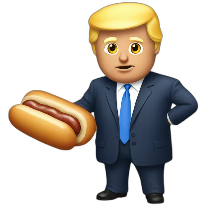 trump-holding-his-sausage emoji