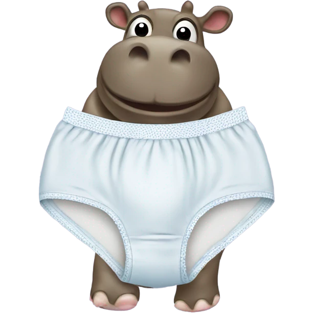 underwear on a hippopotamus  emoji