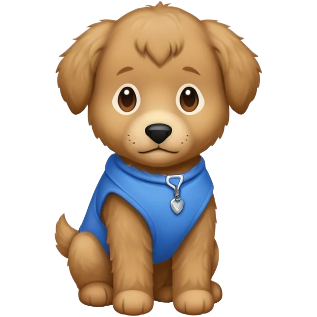 cane che indossa una maglia blu emoji