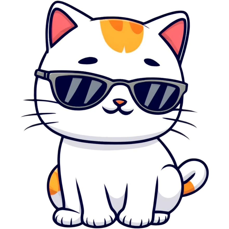Cat with sunglasses emoji