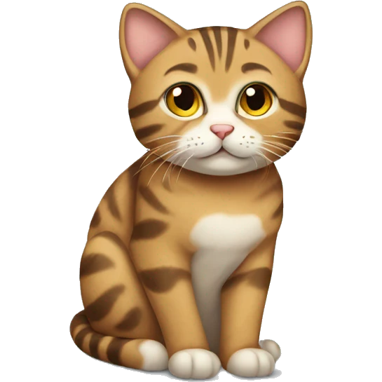 Tabby kitty sitting emoji