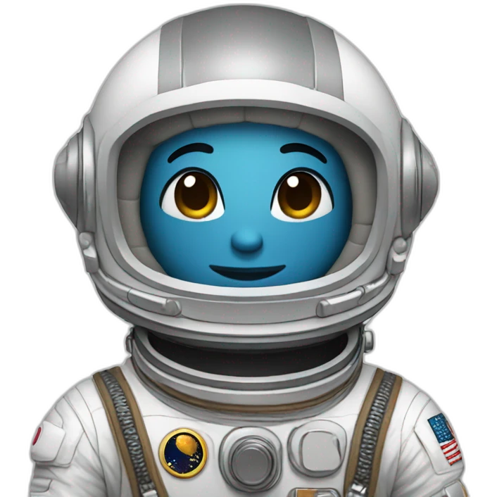 An astronaut peanut who is wearing just an astronaut helmet emoji