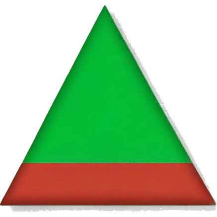 green and red triangle flag  emoji