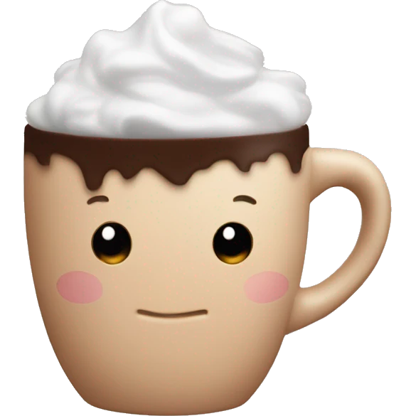 hot coco cream colored mug emoji