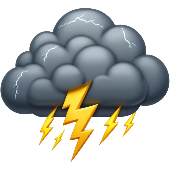 dark stormy cloud with lightning emoji