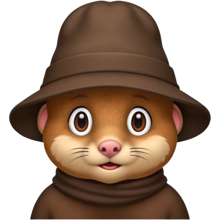 mole wearing a hat emoji
