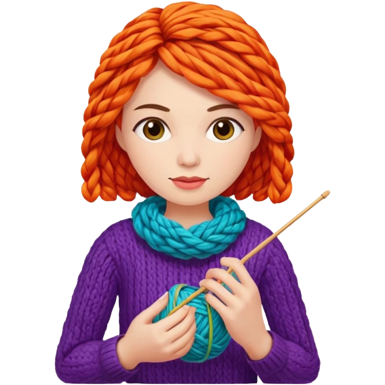 women who knit emoji