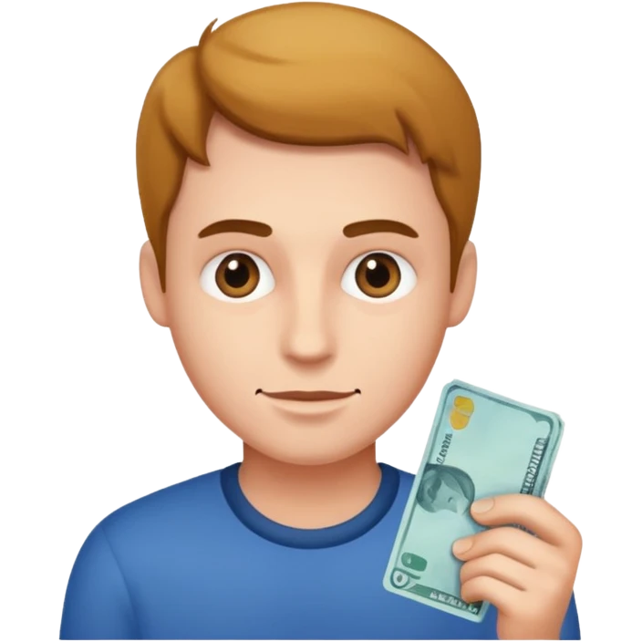 un homme avec une bil emoji