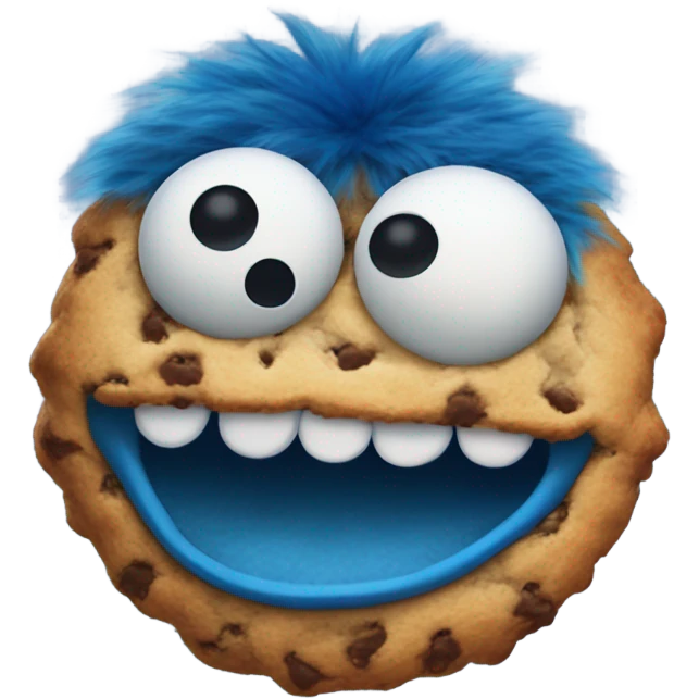 a cookie monster mask  emoji