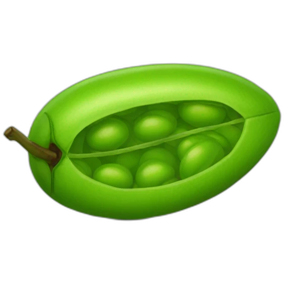 Green coffee bean emoji