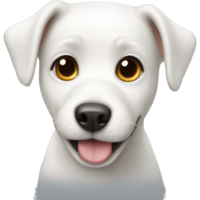 cute white dog  emoji