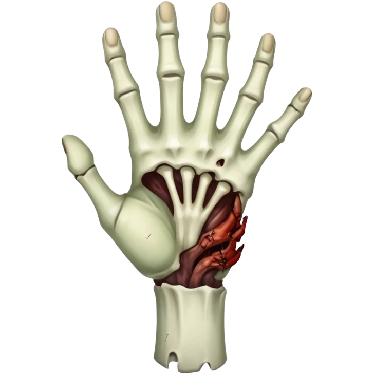 zombie hand grabbing emoji
