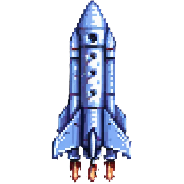 Rocket with fins emoji