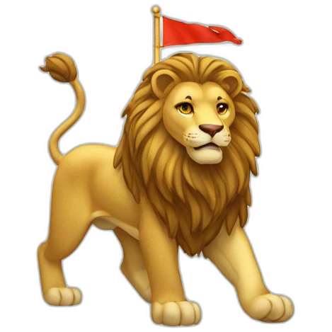 Drapeau lion emoji