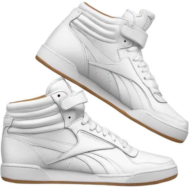 white classic high top reebok sneaker emoji