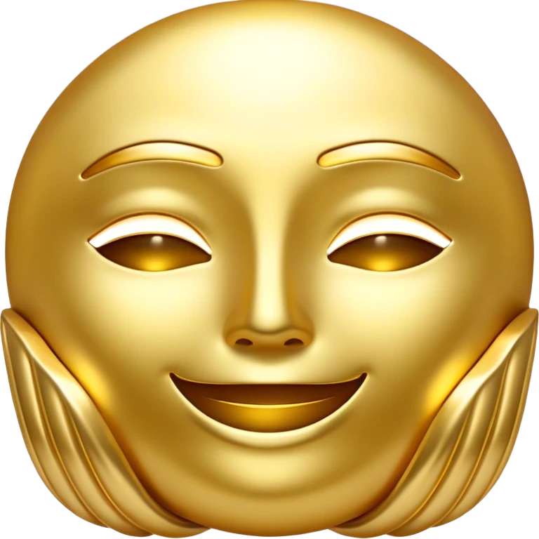 Cinematic Realistic Gold Emoji, Radiant and brilliant, with smooth, polished golden bars reflecting the light in stunning highlights. The soft, warm glow of the metal exudes luxury and elegance, catching every glimmer in the surrounding environment. Soft glowing outline, capturing the essence of wealth and timeless beauty in gleaming gold! emoji