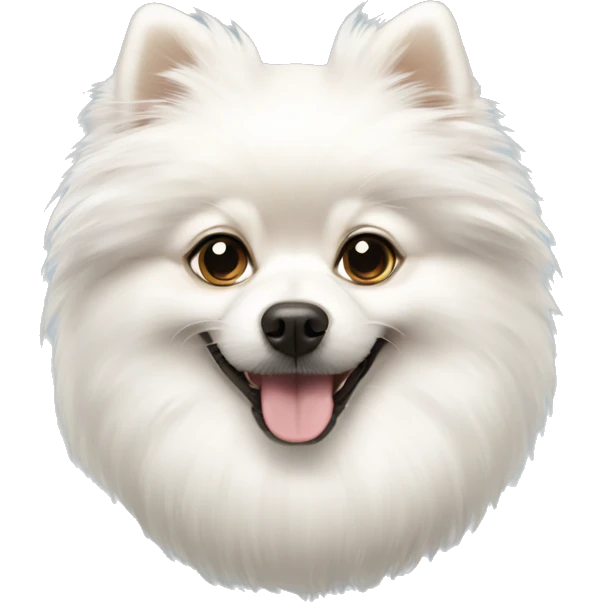 White Pomeranian emoji