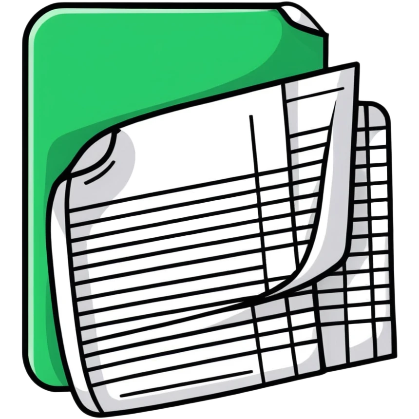 stack of spreadsheet documents emoji