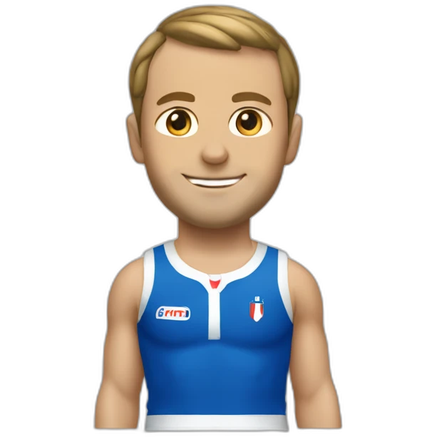 Macron, maillot de bain, devout emoji