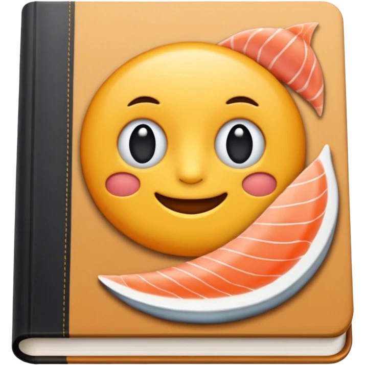 Livro cor salmão emoji