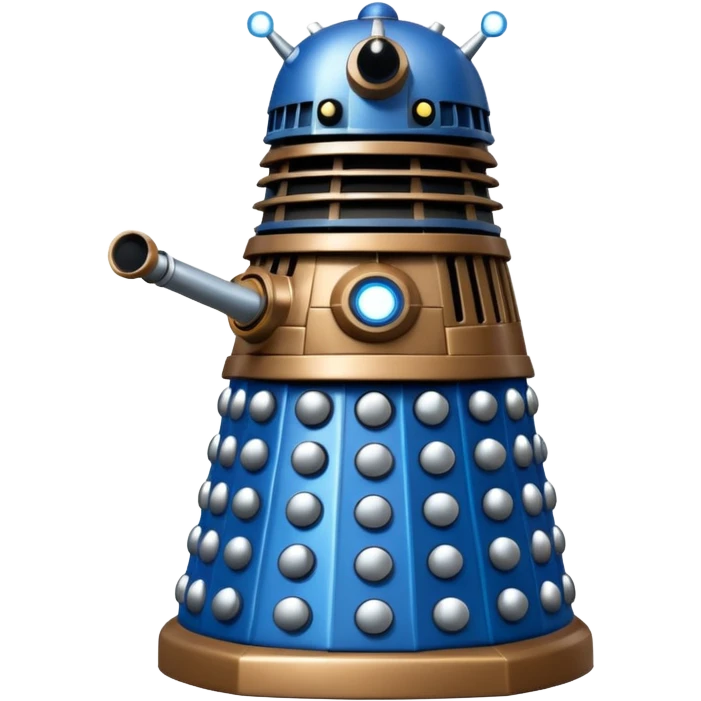 dalek silver, blue and bronze emoji