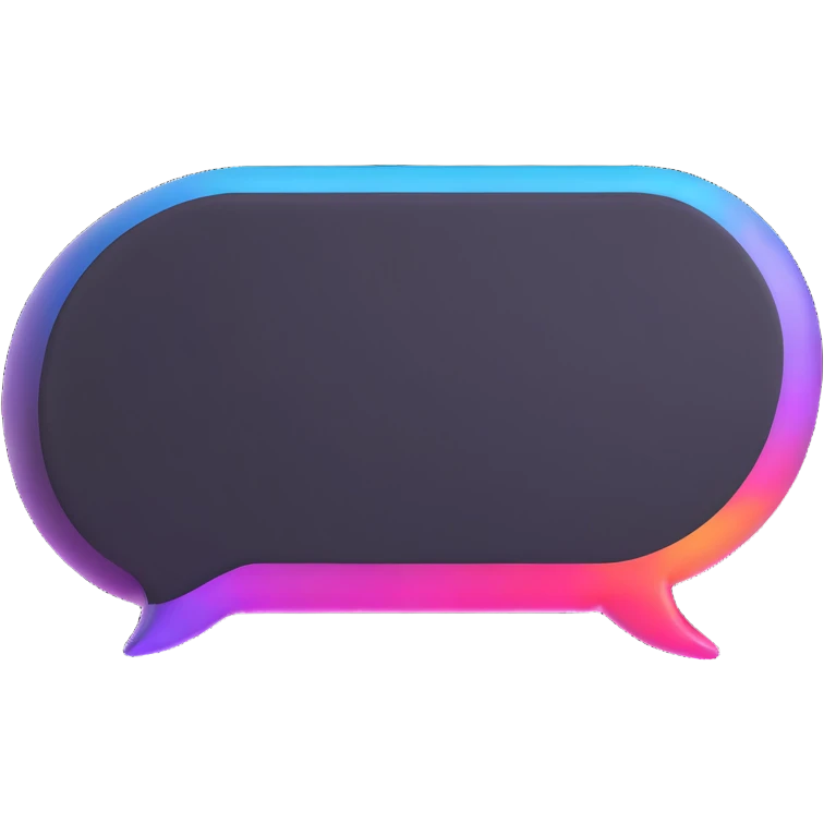 message bubble, smooth 3D style emoji