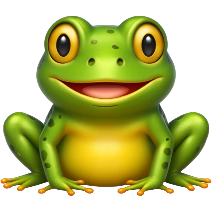 Yellow frog create a emoji emoji