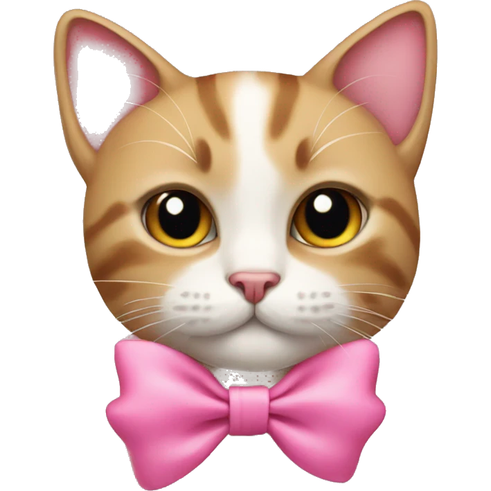 cat with a pink bow emoji