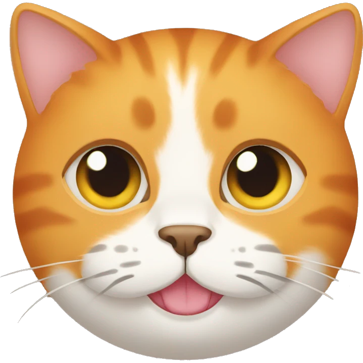 Orange round cat emoji