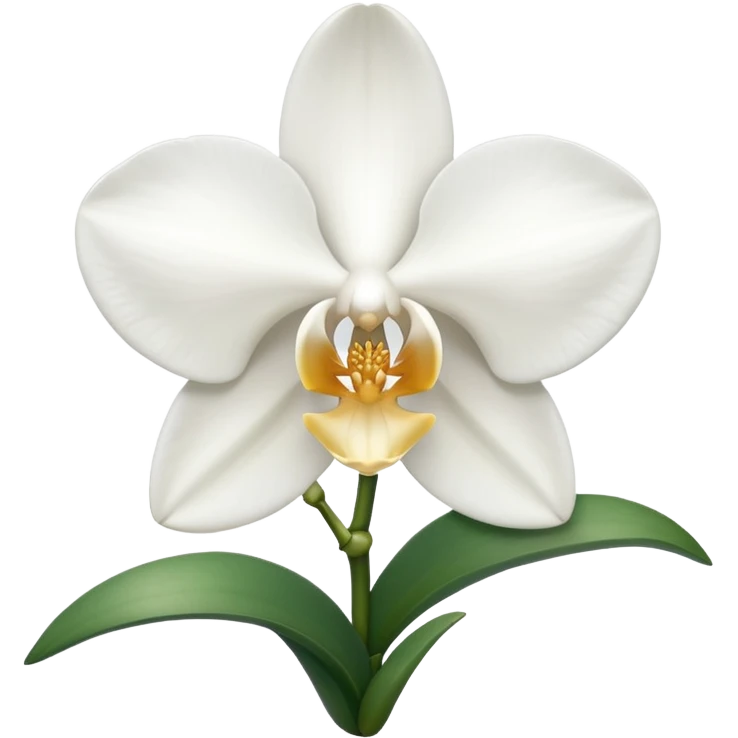 White colour orchid emoji emoji