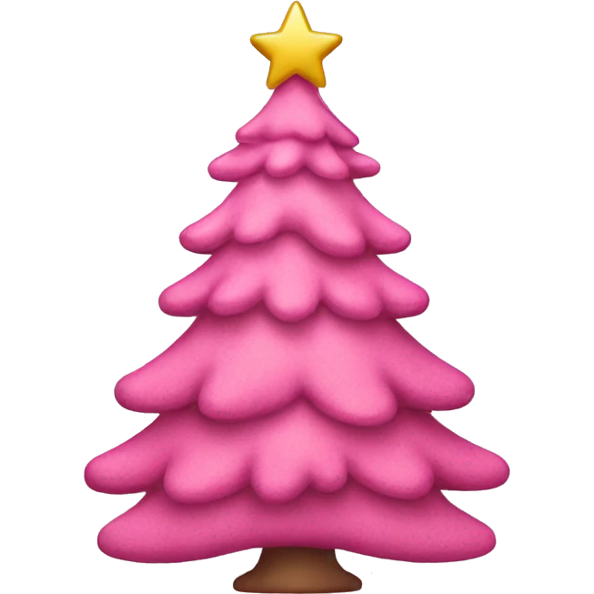 Pink Christmas tree  emoji