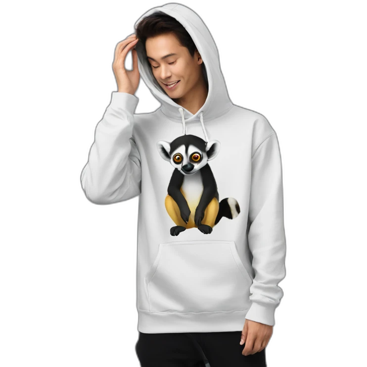 lemur-hoodie-black emoji