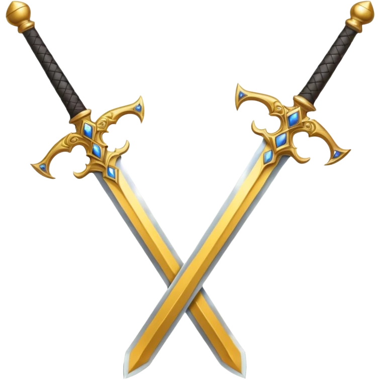Two Golden royal swords emoji