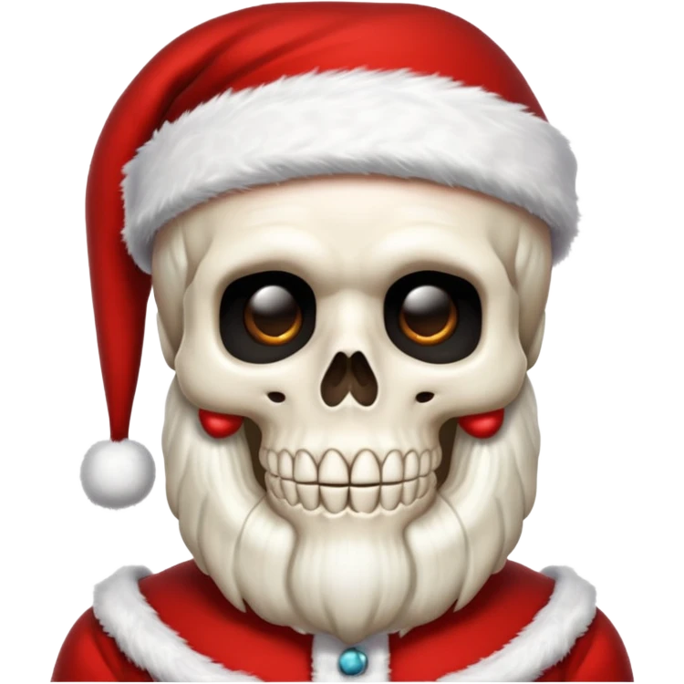 Skeleton death dressed as santa emoji