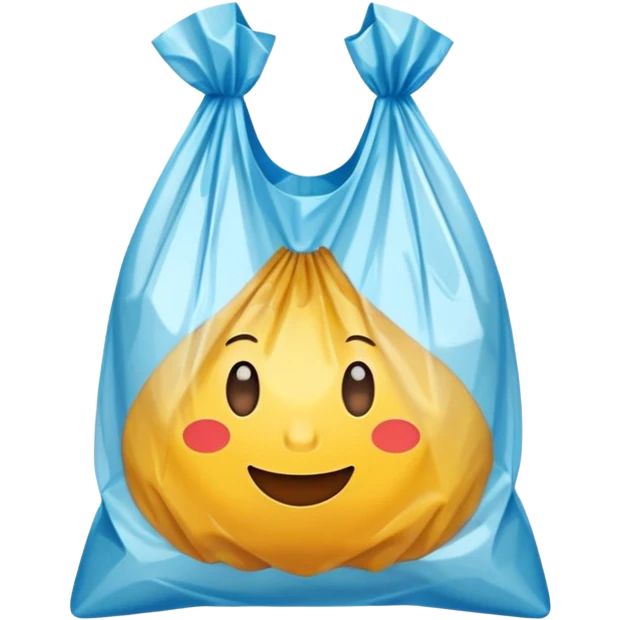 a plasticbag with handles in a simple vector style emoji