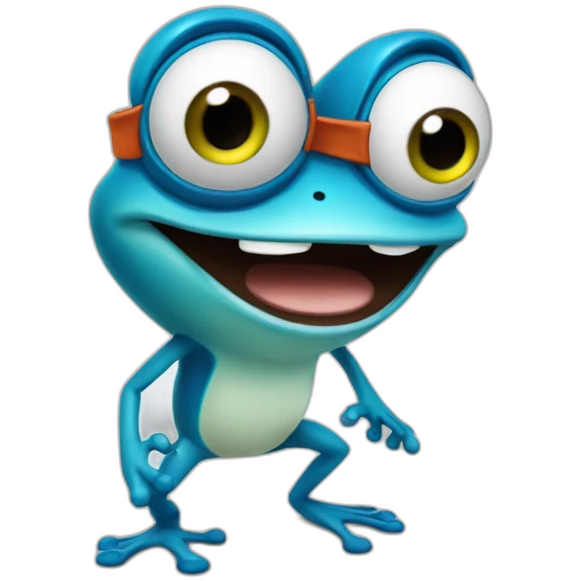 Crazy frog axel blue emoji