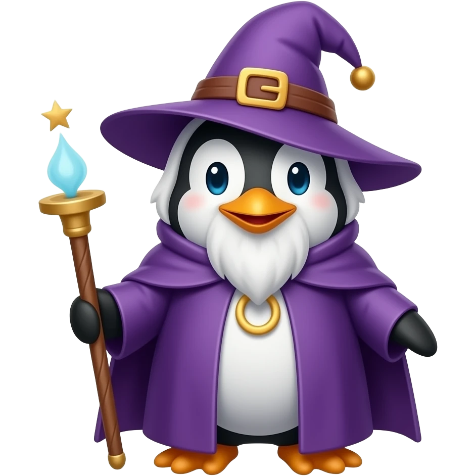 Penguin Wizard emoji